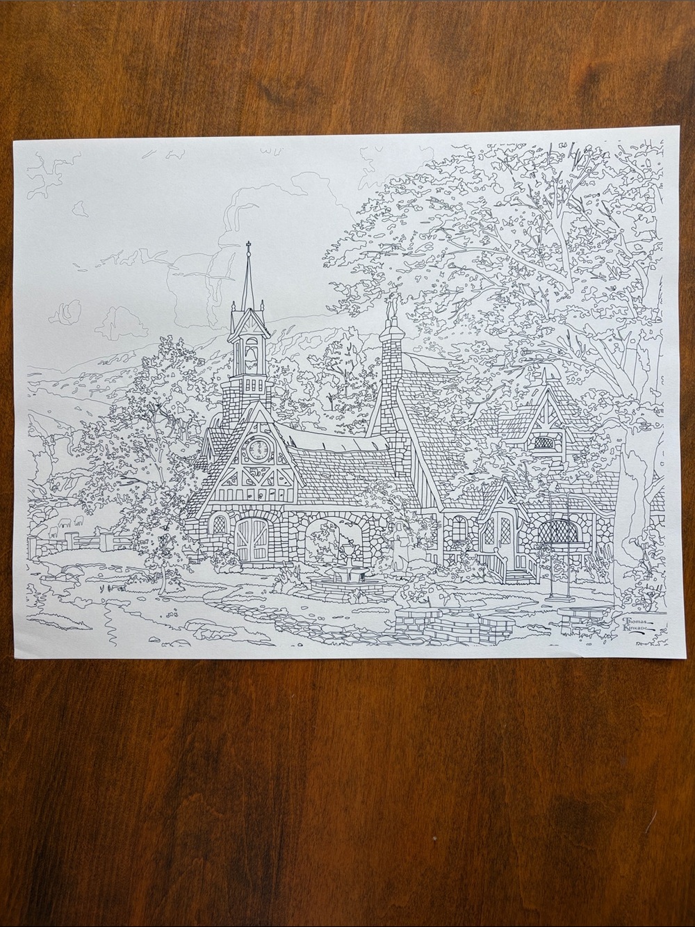 Thomas Kinkade Cottage Scenes Coloring Kit — from the Bradford Exchange - Picture 6 of 7